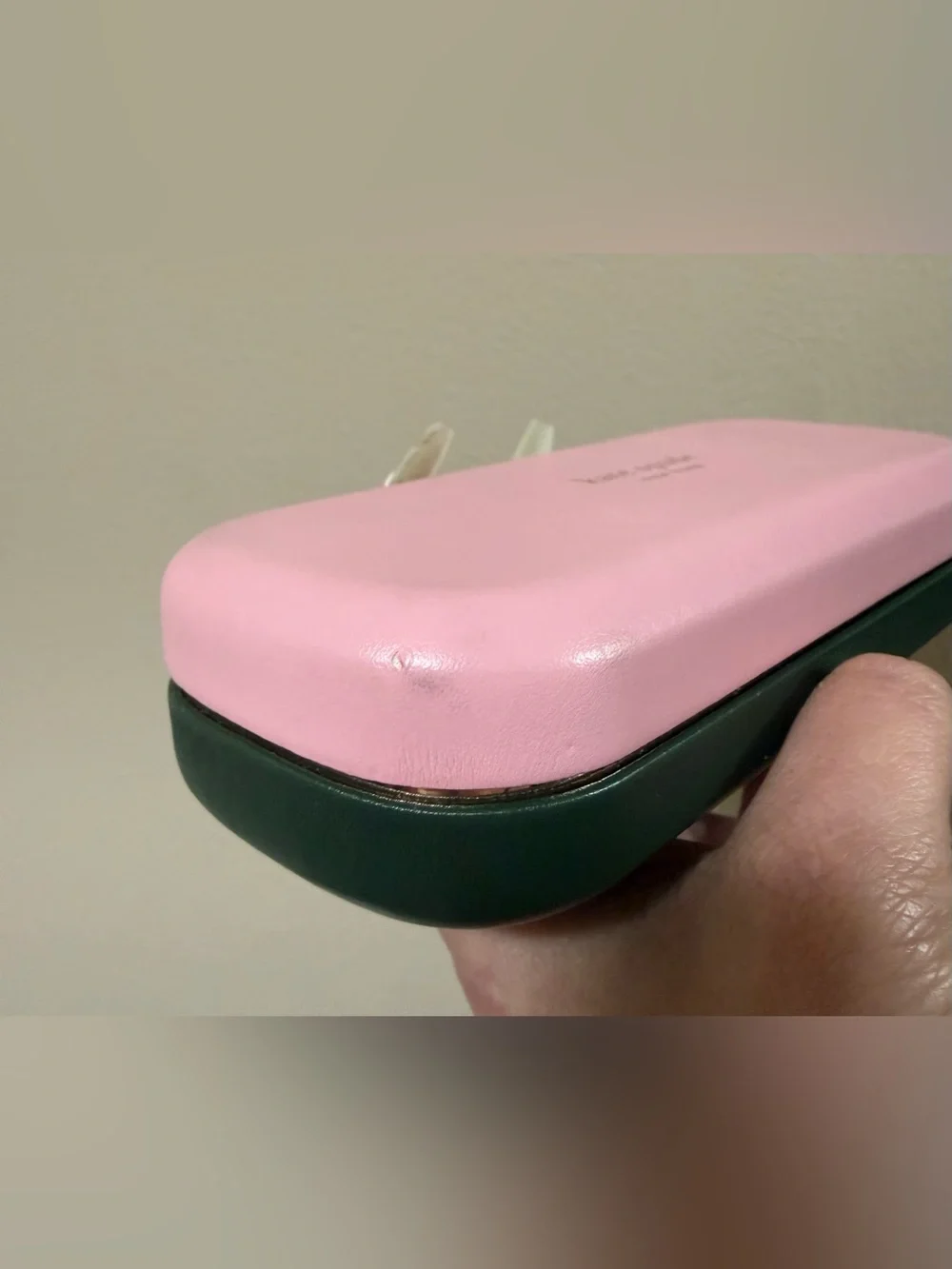 Kate Spade pink hard-shell eyeglass case